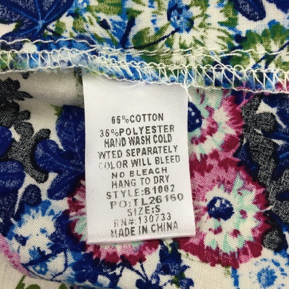 Umgee Womens Top Small Floral Tunic Babydoll Blouse Rayon Buttons Flowy Boho - Picture 3 of 14